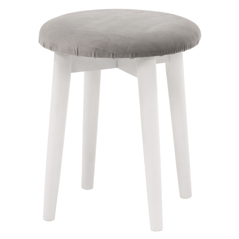 萩原 ドレッサー スツール・LEDライト付 正方形ミラー ホワイト MD-6576WH 1台(ご注文単位1台)【直送品】