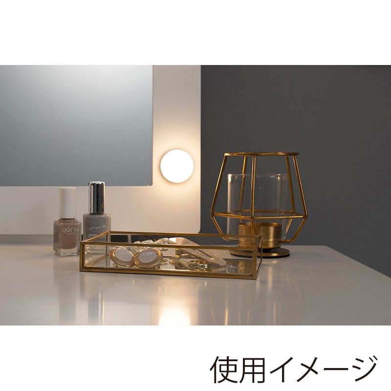 萩原 ドレッサー スツール・LEDライト付 正方形ミラー ホワイト MD-6576WH 1台(ご注文単位1台)【直送品】