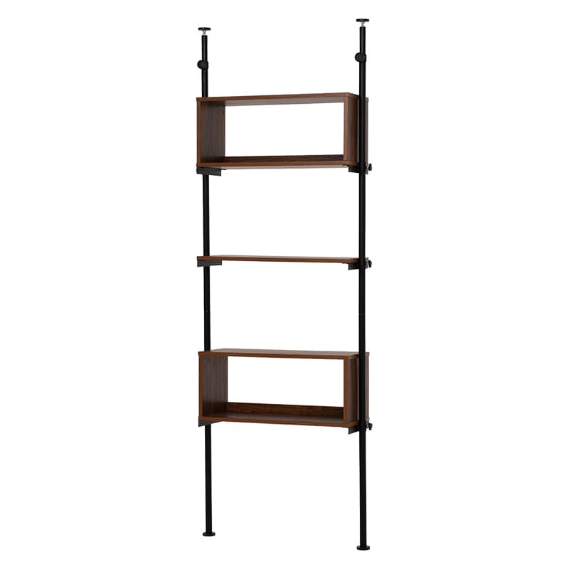 萩原 突っ張りラック ブラウン×ブラック KTR-3133BR 1台(ご注文単位1台)【直送品】