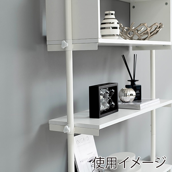 萩原 突っ張りラック 幅70cm ホワイト×ホワイト KTR-3133SW 1台(ご注文単位1台)【直送品】