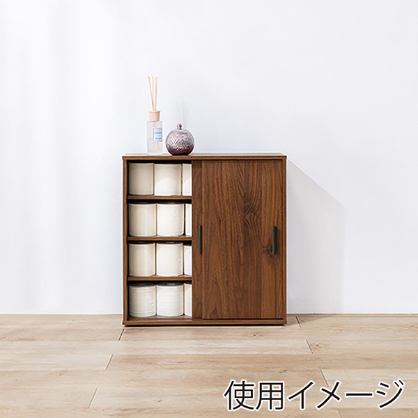 萩原 トイレラック 幅59cm 可動棚付 ブラウン RTR-1138-BR 1台(ご注文単位1台)【直送品】