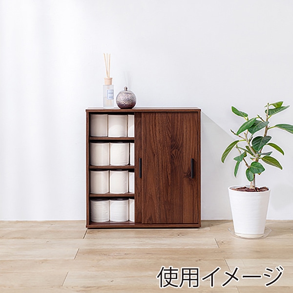 萩原 トイレラック 幅59cm 可動棚付 ブラウン RTR-1138-BR 1台(ご注文単位1台)【直送品】