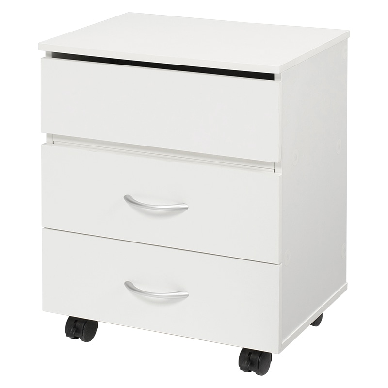 萩原 コスメ収納ワゴン ホワイト RUD-1830-WH 1台(ご注文単位1台)【直送品】