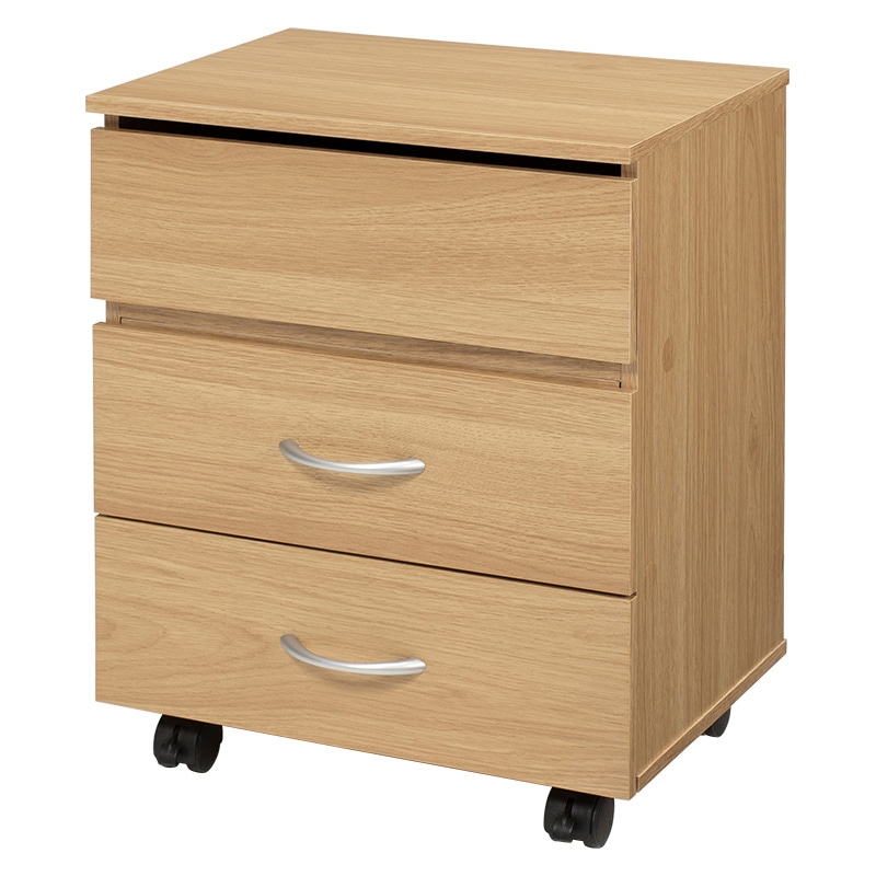 萩原 コスメ収納ワゴン ナチュラル RUD-1830-NA 1台(ご注文単位1台)【直送品】