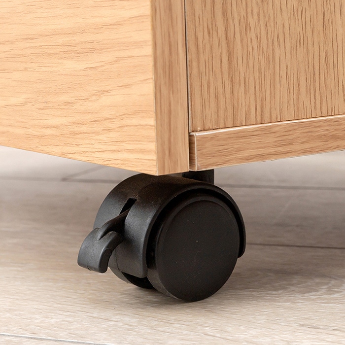 萩原 コスメ収納ワゴン ナチュラル RUD-1830-NA 1台(ご注文単位1台)【直送品】