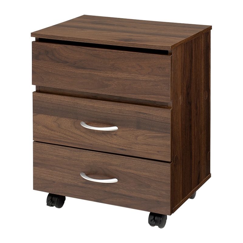 萩原 コスメ収納ワゴン ブラウン RUD-1830-BR 1台(ご注文単位1台)【直送品】