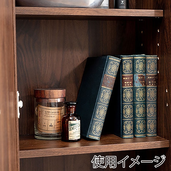 萩原 ミラー付き収納庫 ブラウン RD-1831BR 1台(ご注文単位1台)【直送品】