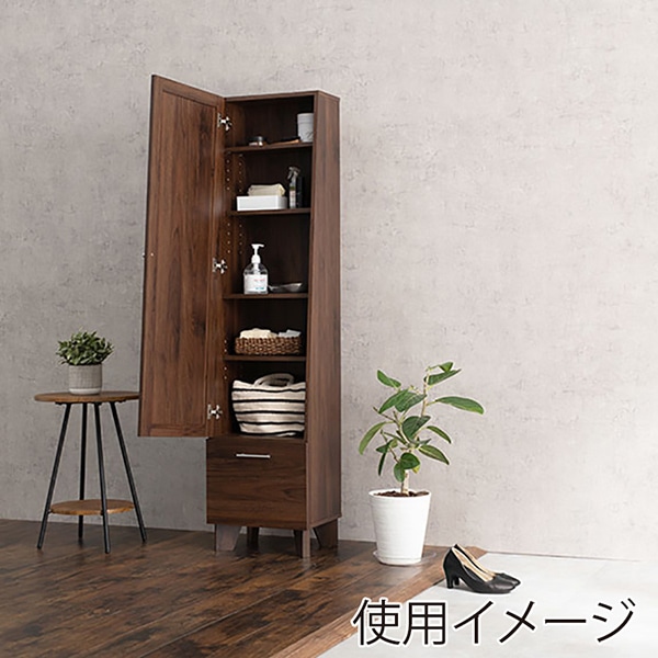 萩原 ミラー付き収納庫 ブラウン RD-1831BR 1台(ご注文単位1台)【直送品】