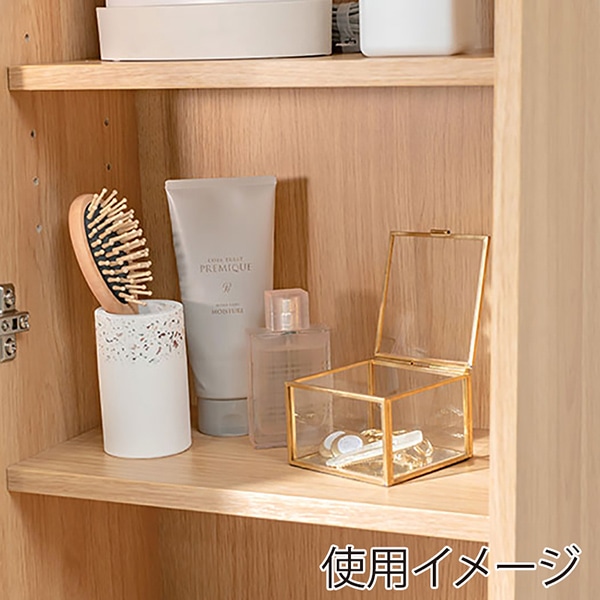 萩原 ミラー付き収納庫 ナチュラル RD-1831NA 1台(ご注文単位1台)【直送品】