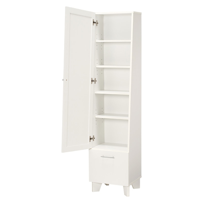 萩原 ミラー付き収納庫 ホワイト RD-1831WH 1台(ご注文単位1台)【直送品】