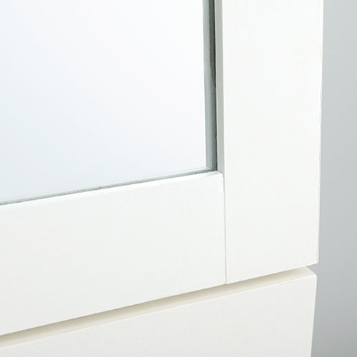 萩原 ミラー付き収納庫 ホワイト RD-1831WH 1台(ご注文単位1台)【直送品】