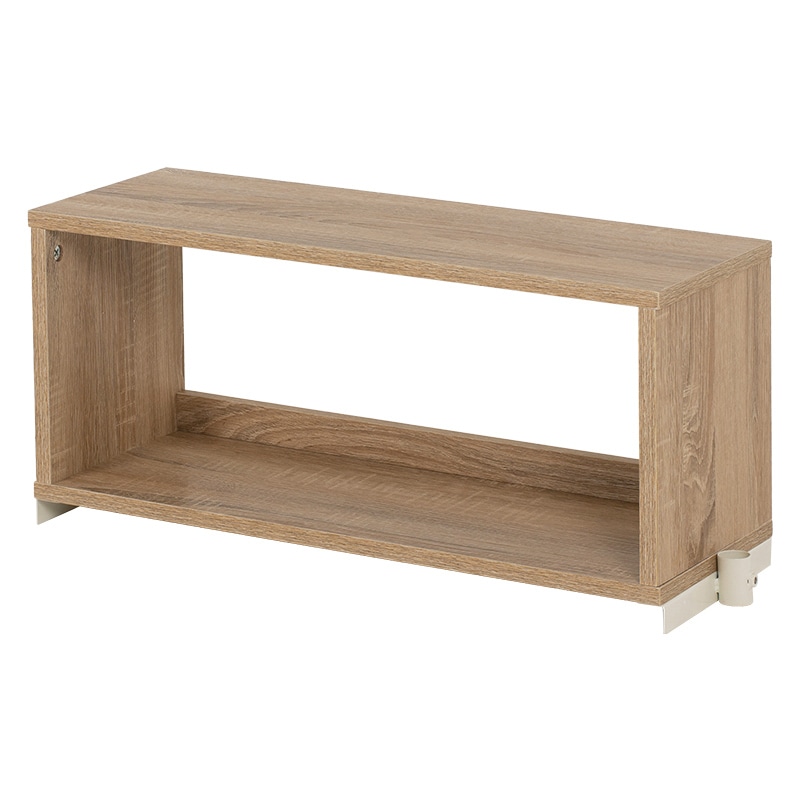 萩原 突っ張りラック ナチュラル×アイボリー KTR-3133WH 1台（ご注文単位1台）【直送品】