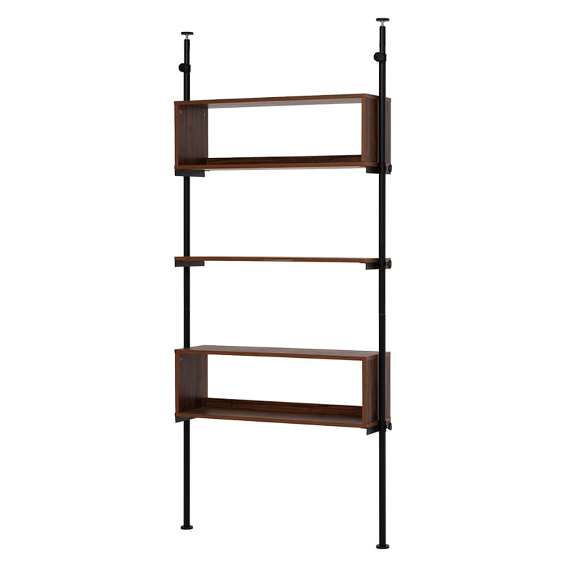 萩原 突っ張りラック ブラウン×ブラック KTR-3134BR 1台(ご注文単位1台)【直送品】