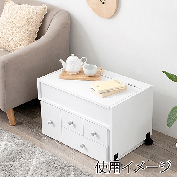 萩原 伸縮式ドレッサーテーブル ホワイト RD-1627WS 1台(ご注文単位1台)【直送品】