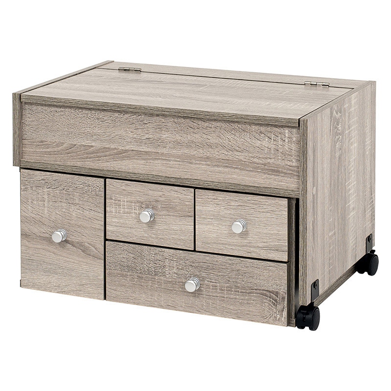 萩原 伸縮式ドレッサーテーブル グレー RD-1627GY 1台(ご注文単位1台)【直送品】