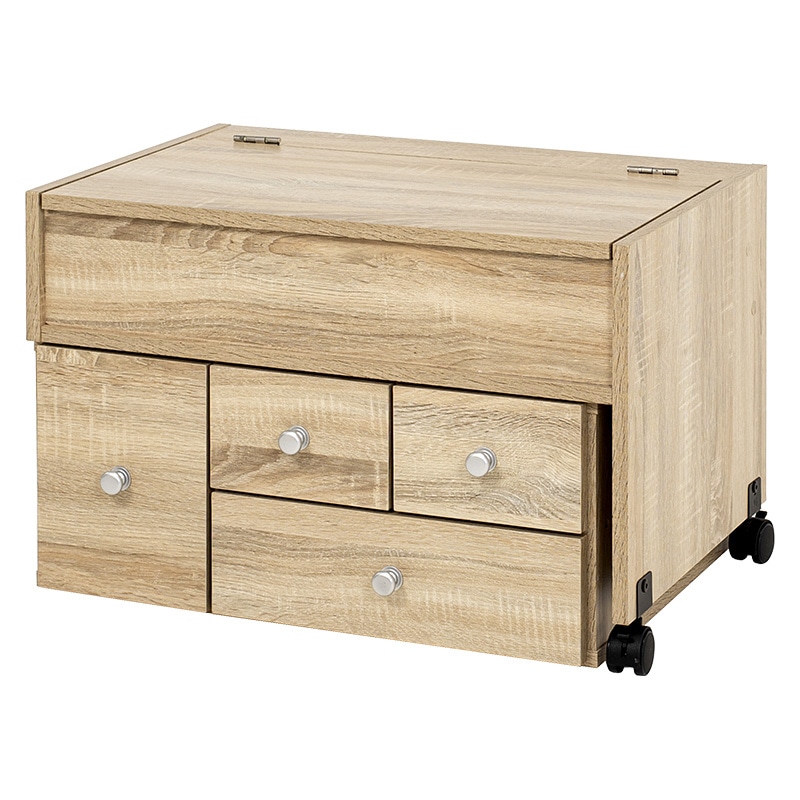 萩原 伸縮式ドレッサーテーブル ナチュラル RD-1627NA 1台(ご注文単位1台)【直送品】