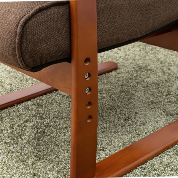 萩原 リクライニング高座椅子 ブラウン LZ-4377BR 1台(ご注文単位1台)【直送品】