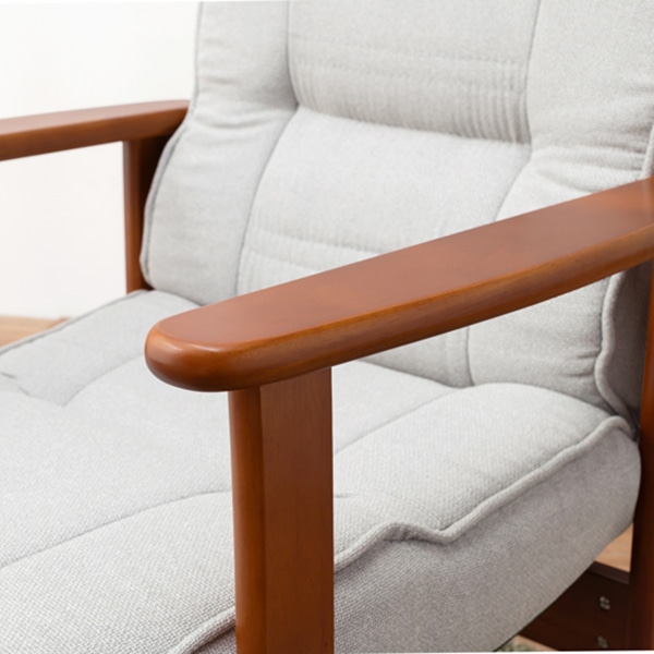 萩原 リクライニング高座椅子 グレー LZ-4377GY 1台(ご注文単位1台)【直送品】