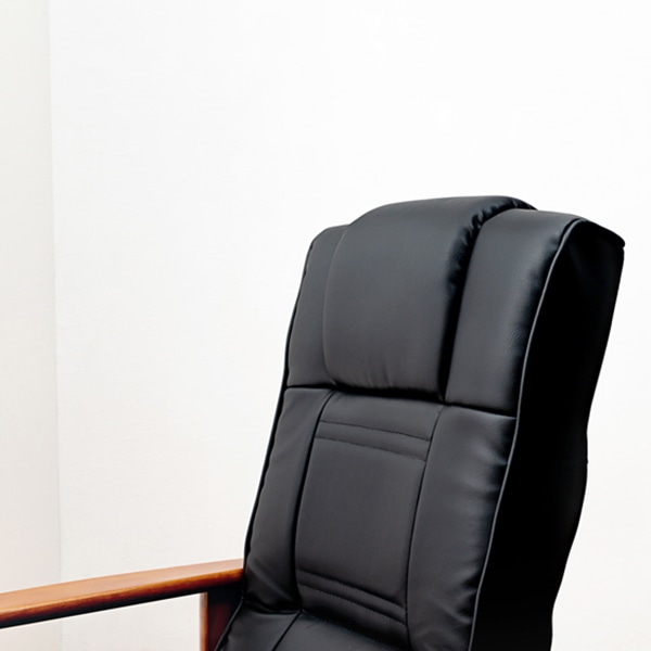 萩原 リクライニング高座椅子 PVCブラック LZ-4377PBK 1台(ご注文単位1台)【直送品】