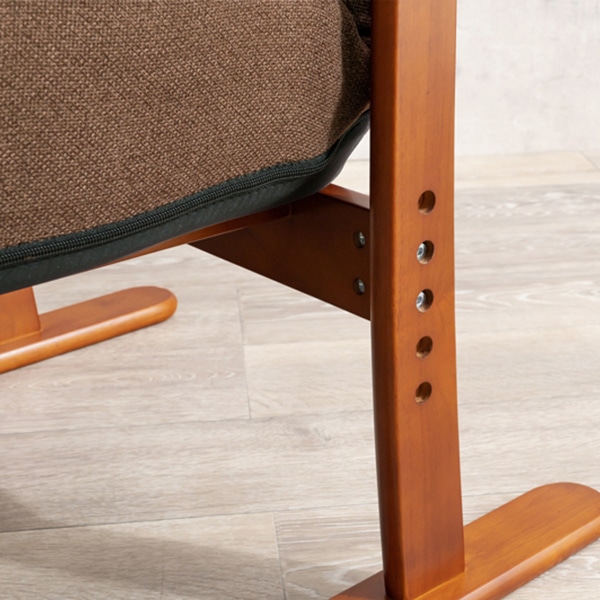 萩原 リクライニング高座椅子 ヘッド・フットレスト付 ブラウン LZ-4379BR 1台(ご注文単位1台)【直送品】