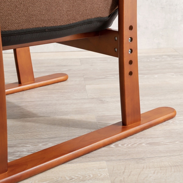 萩原 リクライニング高座椅子 ヘッド・フットレスト付 ブラウン LZ-4379BR 1台(ご注文単位1台)【直送品】