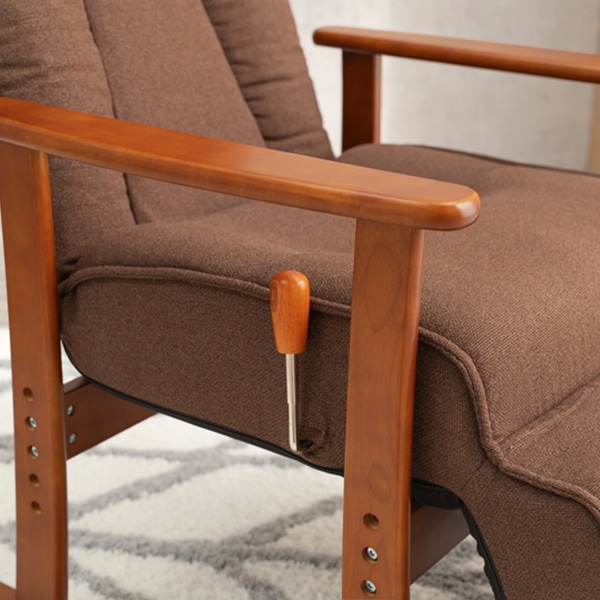 萩原 リクライニング高座椅子 ヘッド・フットレスト付 ブラウン LZ-4379BR 1台(ご注文単位1台)【直送品】