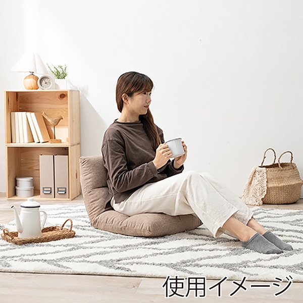 萩原 座椅子　14段階リクライニング サンドベージュ LZ-4979SBE 1台（ご注文単位1台）【直送品】