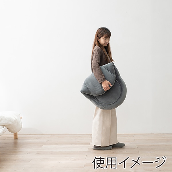 萩原 コンパクト座椅子 ベロア調 グレー LZ-4988-GY 1台(ご注文単位1台)【直送品】