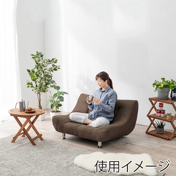 萩原 ローソファー　1人掛け ブラウン ライノス1P-BR 1台（ご注文単位1台）【直送品】