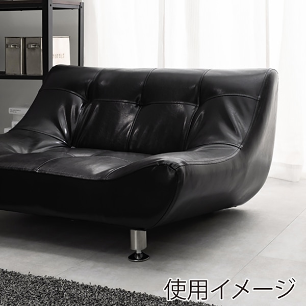 萩原 ローソファー 1人掛け ブラック ライノス1P-PBK 1台(ご注文単位1台)【直送品】