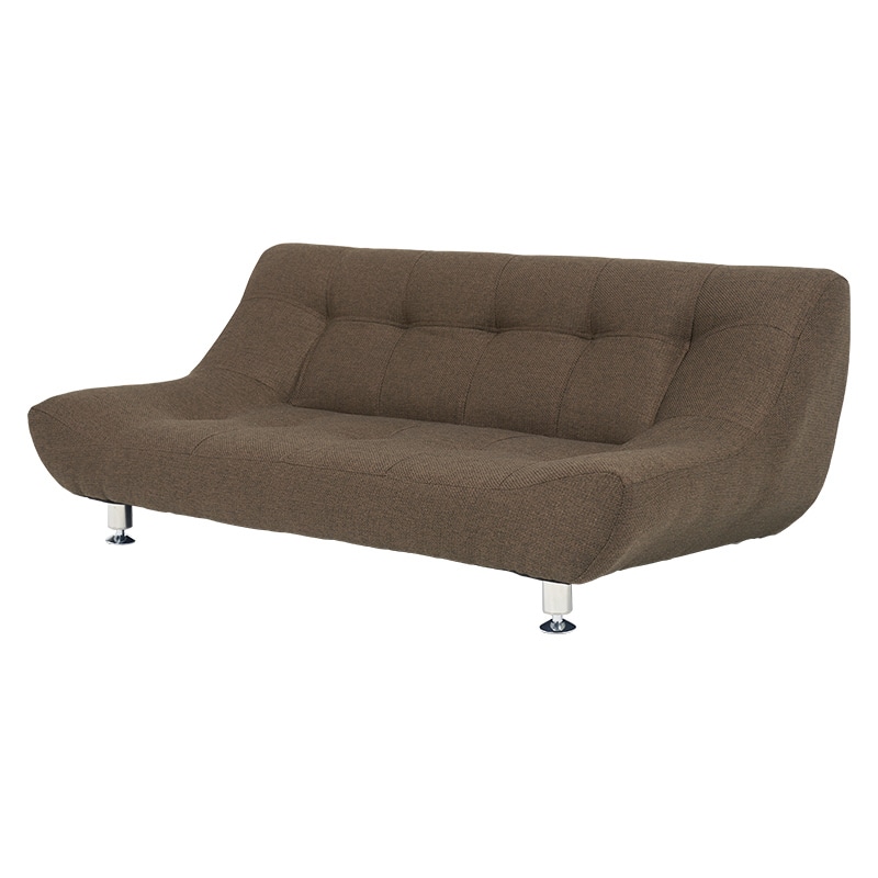 萩原 ローソファー 2人掛け ブラウン ライノス2P-BR 1台(ご注文単位1台)【直送品】