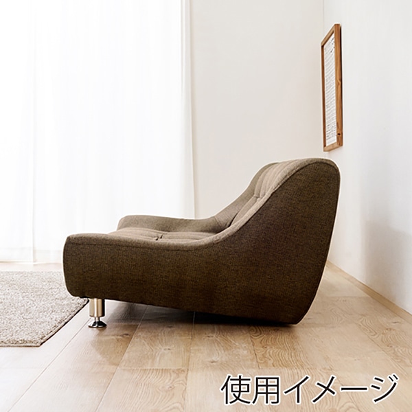 萩原 ローソファー　2人掛け ブラウン ライノス2P-BR 1台（ご注文単位1台）【直送品】