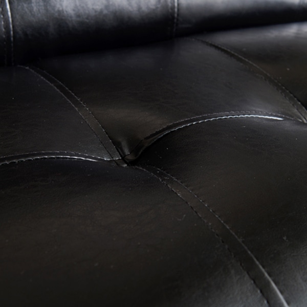 萩原 ローソファー 2人掛け ブラック ライノス2P-PBK 1台(ご注文単位1台)【直送品】