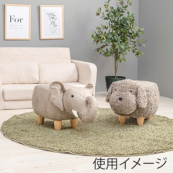 萩原 アニマルスツール ゾウ LAS-4600-E 1台(ご注文単位1台)【直送品】