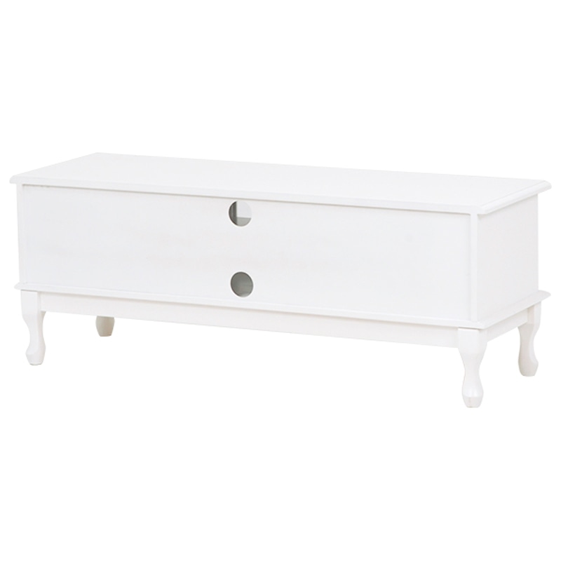 萩原 テレビ台 アンティーク調取っ手 MTV-6327WH 1台(ご注文単位1台)【直送品】