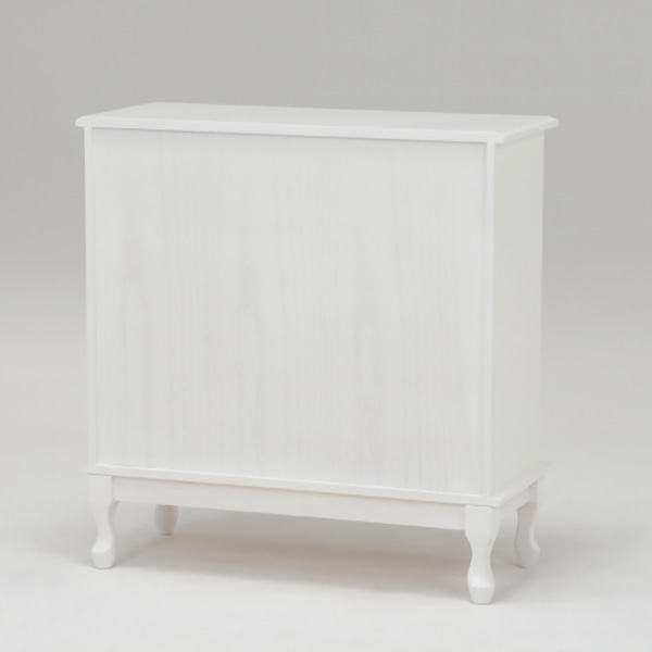 萩原 ワイドチェスト アンティーク調取っ手 MCH-6328WH 1台(ご注文単位1台)【直送品】