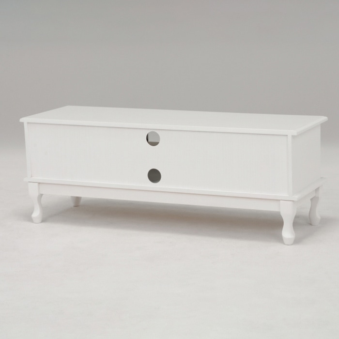 萩原 テレビ台 大 ゴールドリボン調取っ手 ホワイト MTV-6847WH 1台(ご注文単位1台)【直送品】