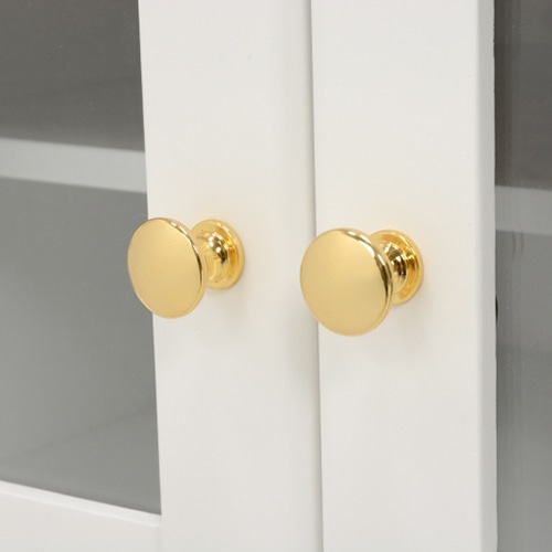 萩原 テレビ台 大 ゴールドリボン調取っ手 ホワイト MTV-6847WH 1台(ご注文単位1台)【直送品】