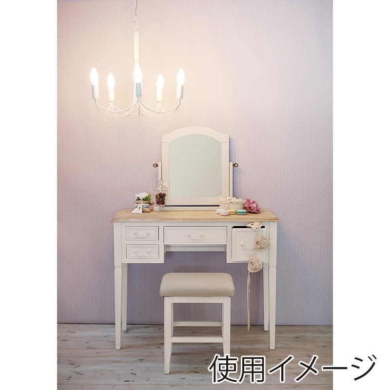 萩原 ドレッサー スツールセット MD-6448WHS 1台(ご注文単位1台)【直送品】