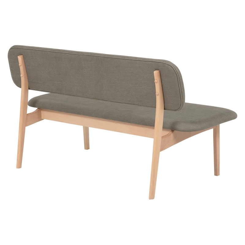 萩原 ダイニングベンチソファ 2人掛け ライトグレー MI-8634LGY 1台(ご注文単位1台)【直送品】