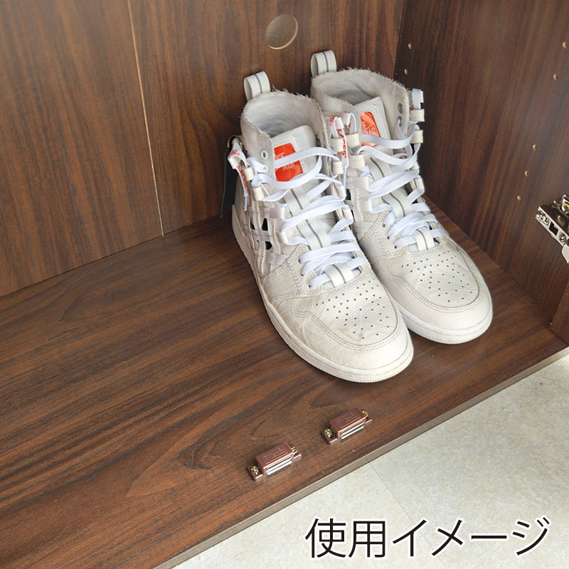 萩原 ルーバー扉シューズラック　幅60cm ブラウン RSR-1700BR 1台（ご注文単位1台）【直送品】