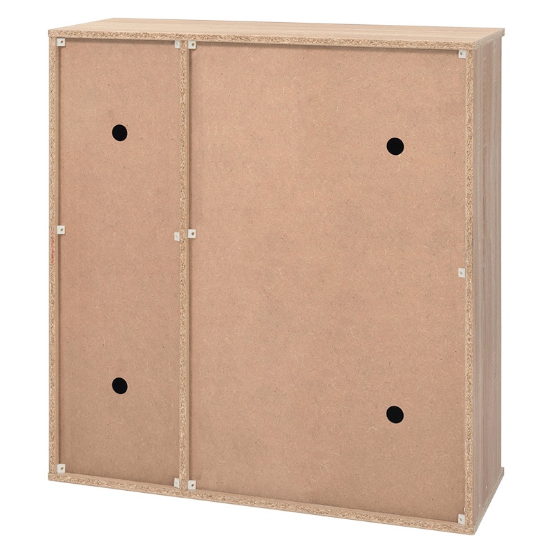 萩原 ルーバー扉シューズラック 幅89cm ナチュラル RSR-1701NA 1台(ご注文単位1台)【直送品】