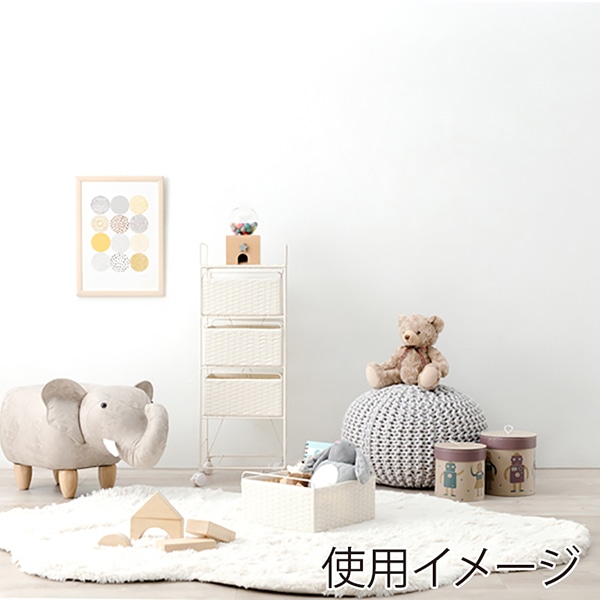 萩原 ランドリーチェスト　幅30cm　4段 ホワイト RAN-2434WH 1台（ご注文単位1台）【直送品】