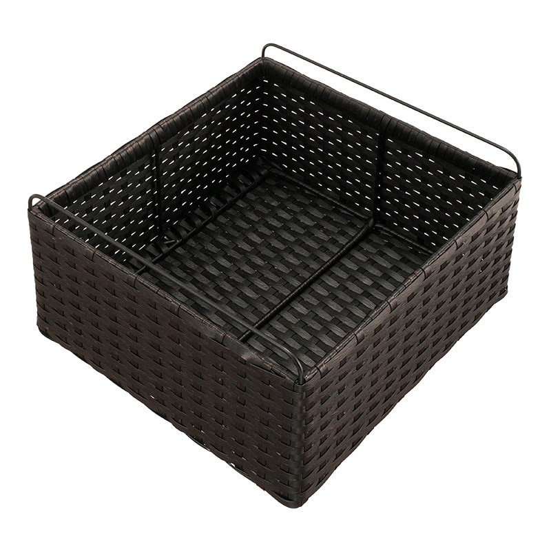 萩原 ランドリーチェスト 幅30cm 4段 ダークブラウン RAN-2434DBR 1台(ご注文単位1台)【直送品】