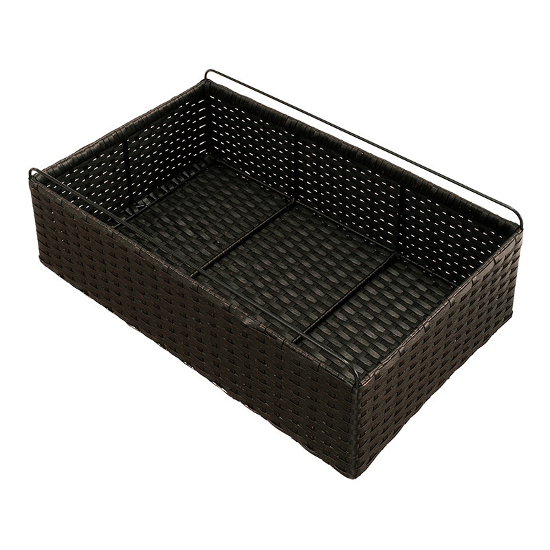 萩原 ランドリーチェスト　幅50cm　4段 ダークブラウン RAN-2436DBR 1台（ご注文単位1台）【直送品】