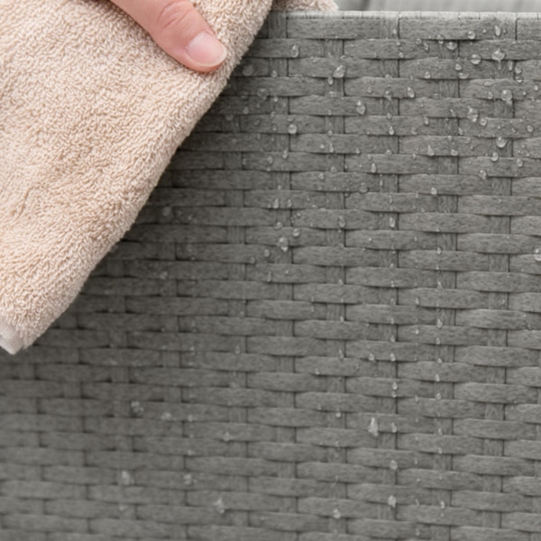 萩原 ランドリーチェスト 幅60cm 4段 グレー RAN-2437GY 1台(ご注文単位1台)【直送品】