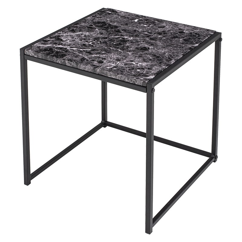 萩原 ネストテーブル　角型　大・中・小セット マーブルブラック LST-4667MBK 1台（ご注文単位1台）【直送品】