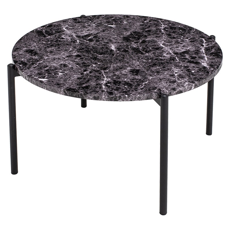 萩原 ネストテーブル　丸型　大・小セット マーブルブラック LT-4666MBK 1台（ご注文単位1台）【直送品】