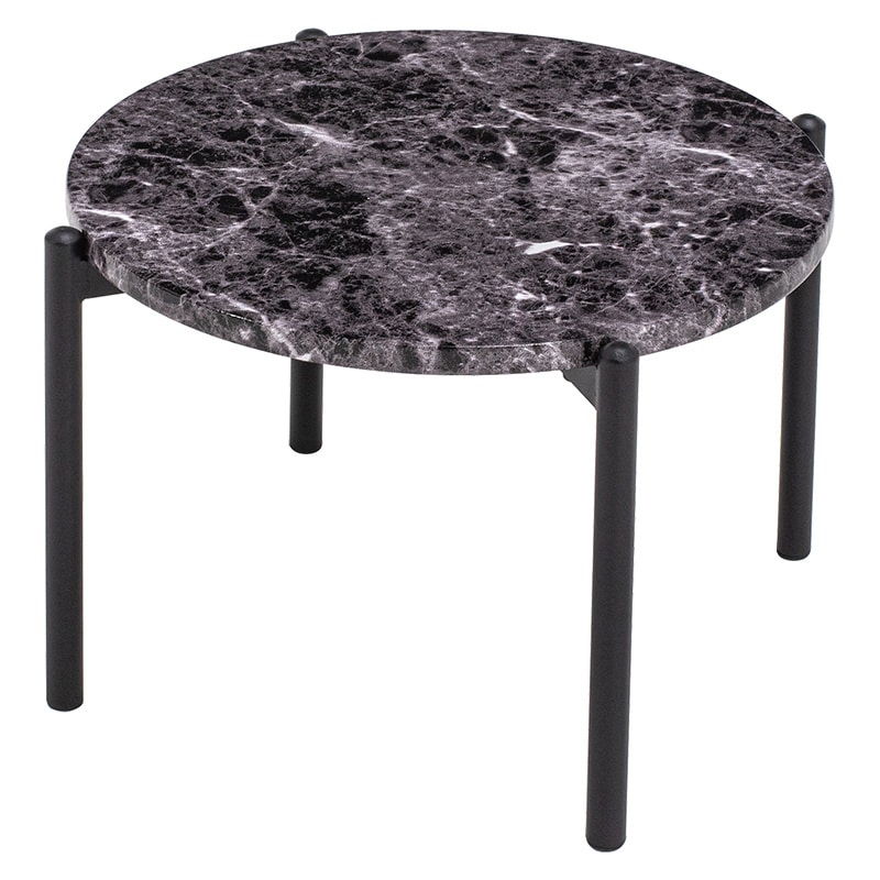 萩原 ネストテーブル　丸型　大・小セット マーブルブラック LT-4666MBK 1台（ご注文単位1台）【直送品】