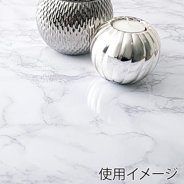 萩原 ネストテーブル　丸型　大・小セット マーブルホワイト LT-4666MWH 1台（ご注文単位1台）【直送品】